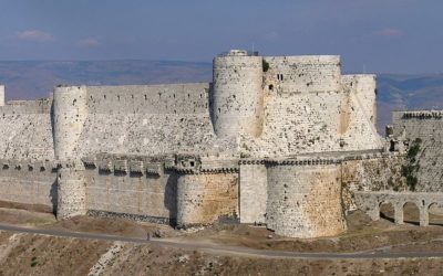 Le Krak des chevaliers, un château fort en Syrie.