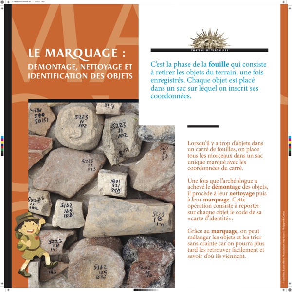 Journées Nationales de l'Archéologie à Paris - le marquage