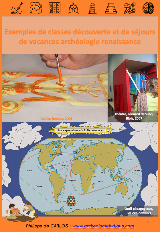 Classes de découvertes et séjours de vacances archéologie et Renaissance