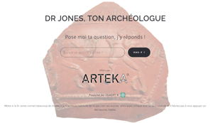 Docteur Jones, Ton archéologue est un chatbot issu de ChatGPT spécialisé en archéologie